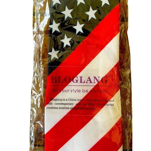 Men's Stars and Stripes Tie New In Package - Picture 4 of 7